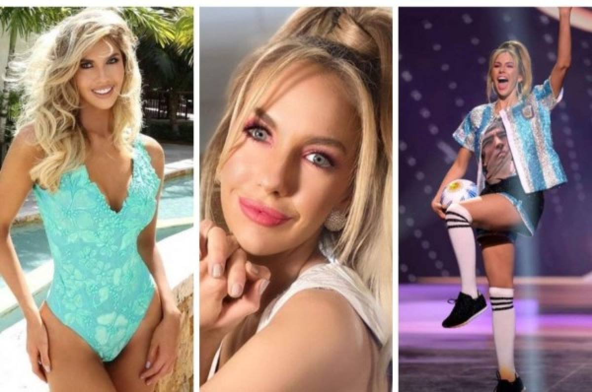 Miss Universo: La hermosa representante de Argentina rindió homenaje a Maradona con su traje