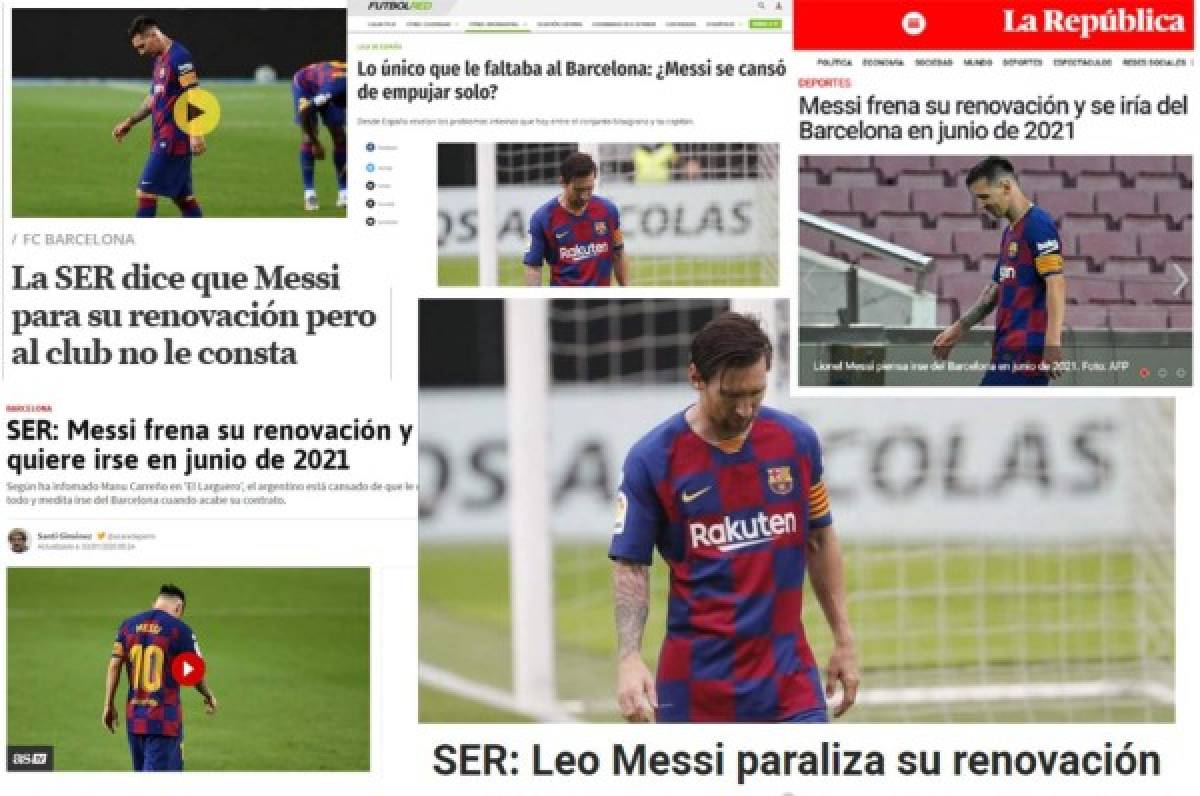 Las portadas en el mundo por la posible salida de Lionel Messi del FC Barcelona