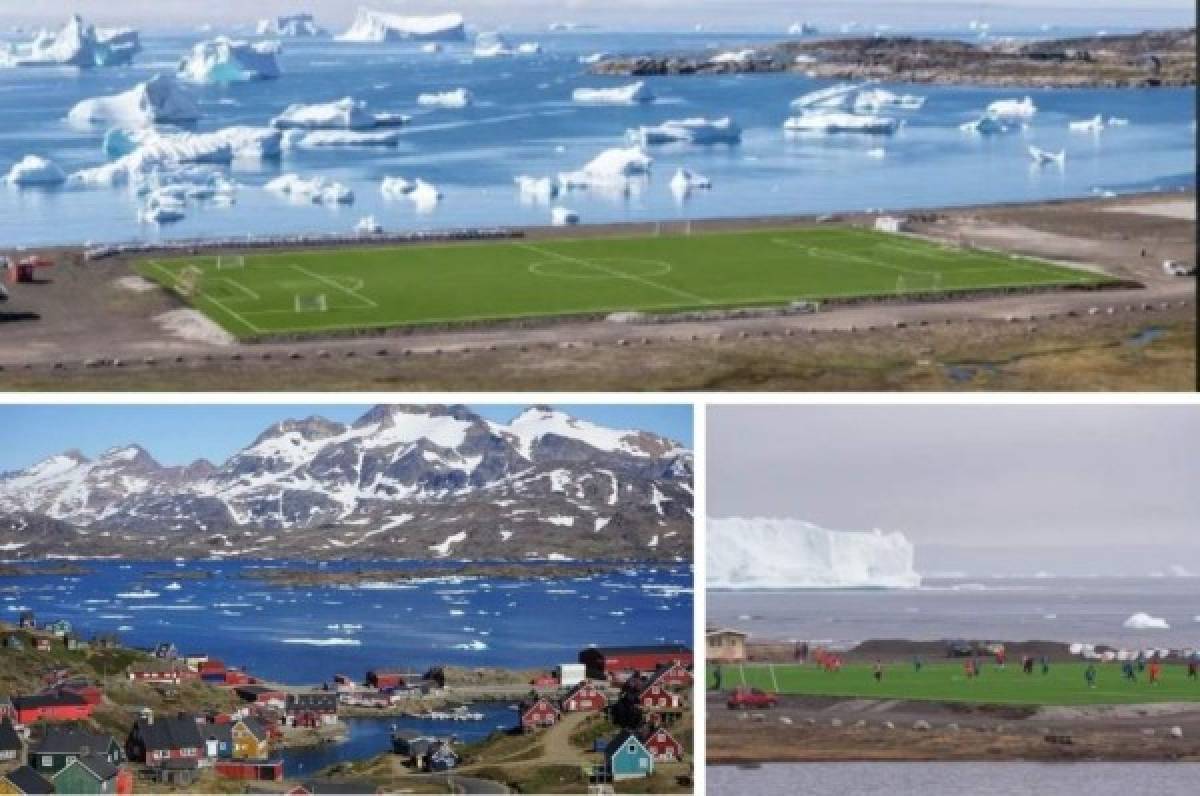 Así es el fútbol en Groenlandia: En medio de icebergs, ballenas y la temporada dura solo siete día