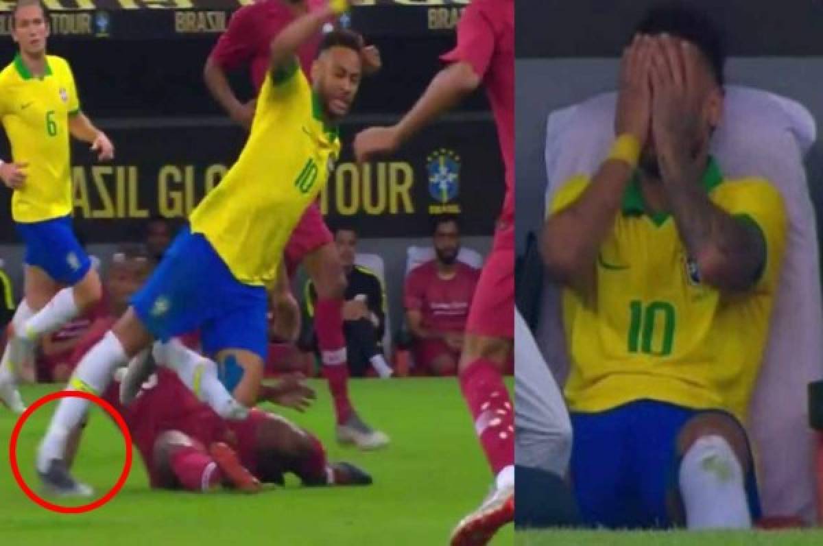 Terrible: Neymar muestra cómo quedó su tobillo derecho lesionado