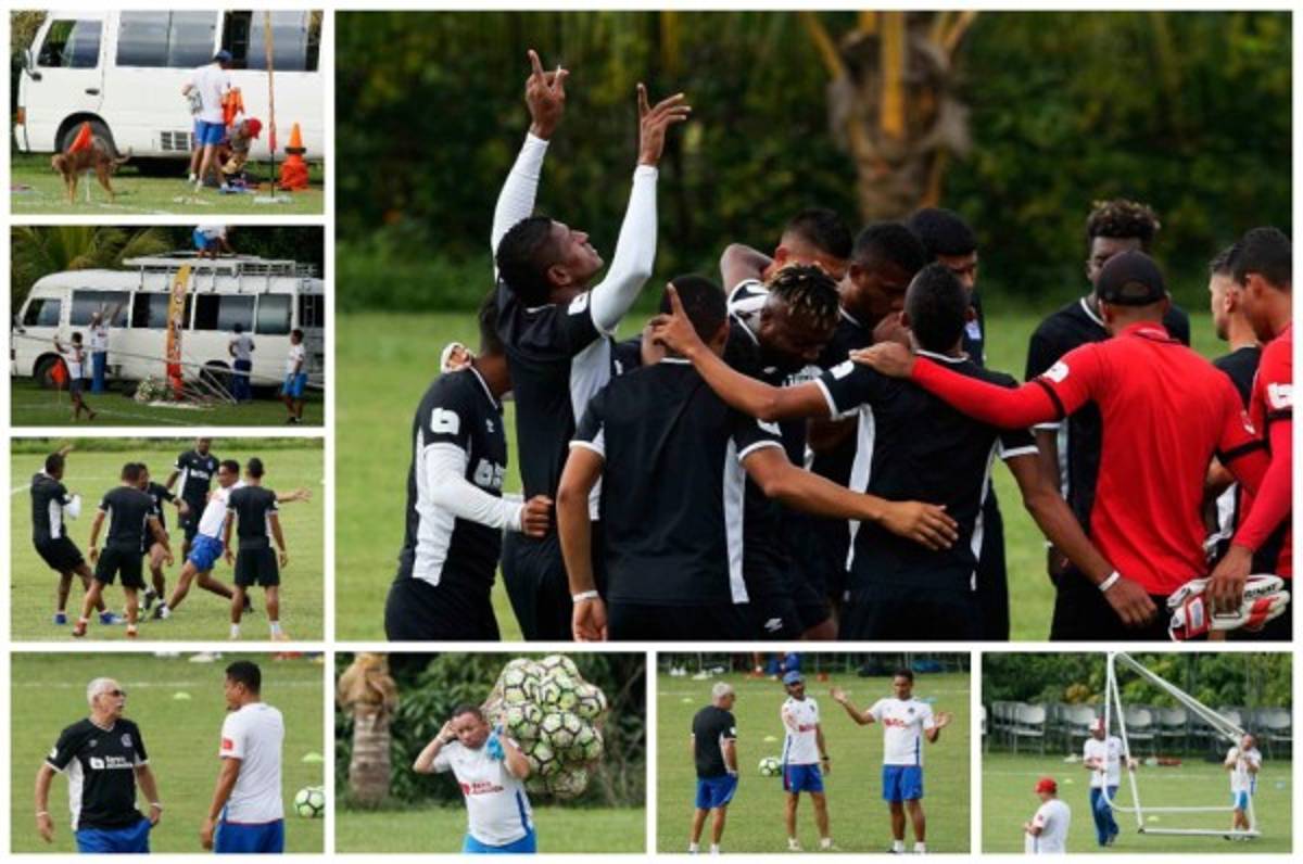 FOTOS: Olimpia trajo hasta porterías para preparar la semifinal en Tela