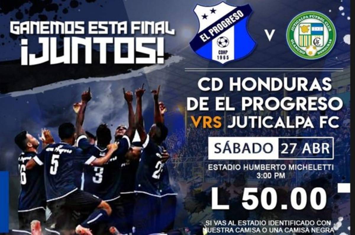 La promoción del Honduras Progreso en redes sociales para su final ante Juticalpa