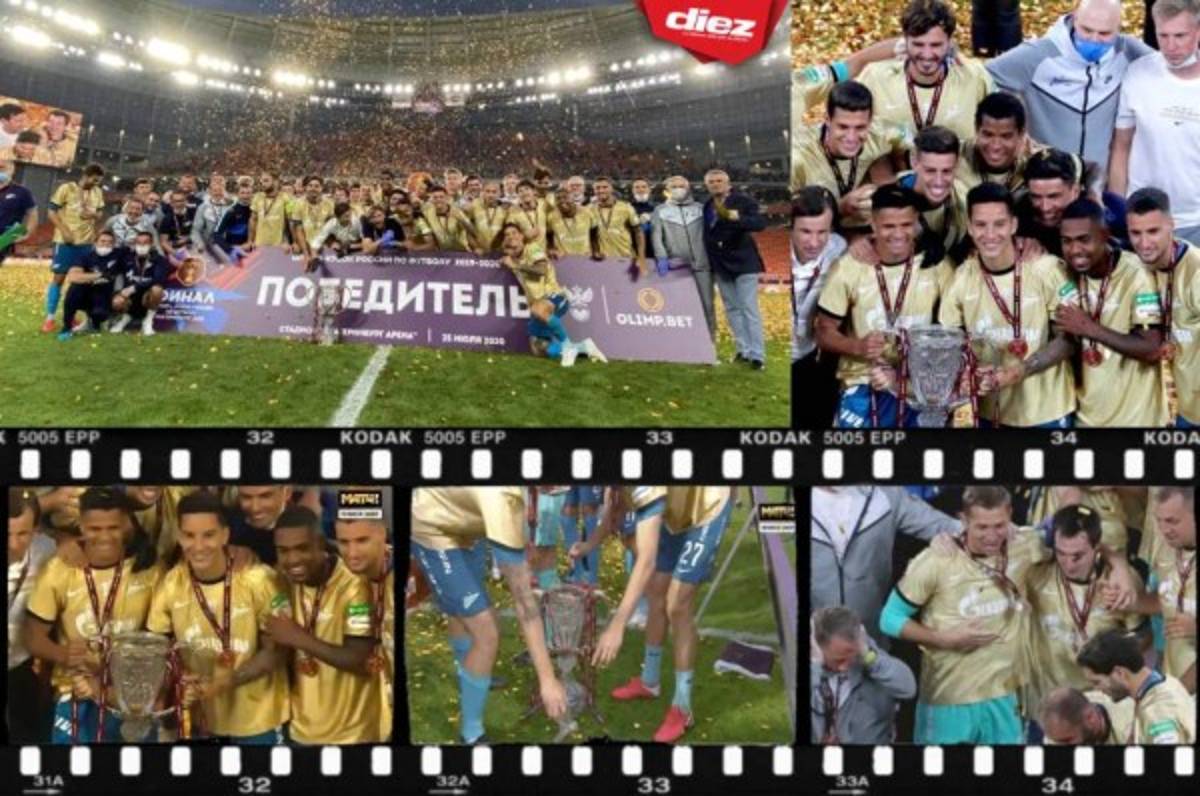 ¡Tuvieron que recoger los pedazos! Zenit logra la Copa de Rusia y la rompe durante la celebración