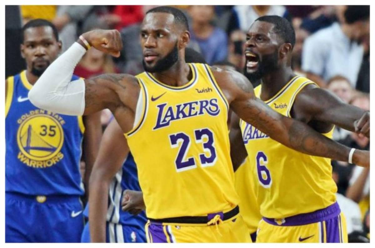 James y los Lakers triunfan ante los Warriors sin Green