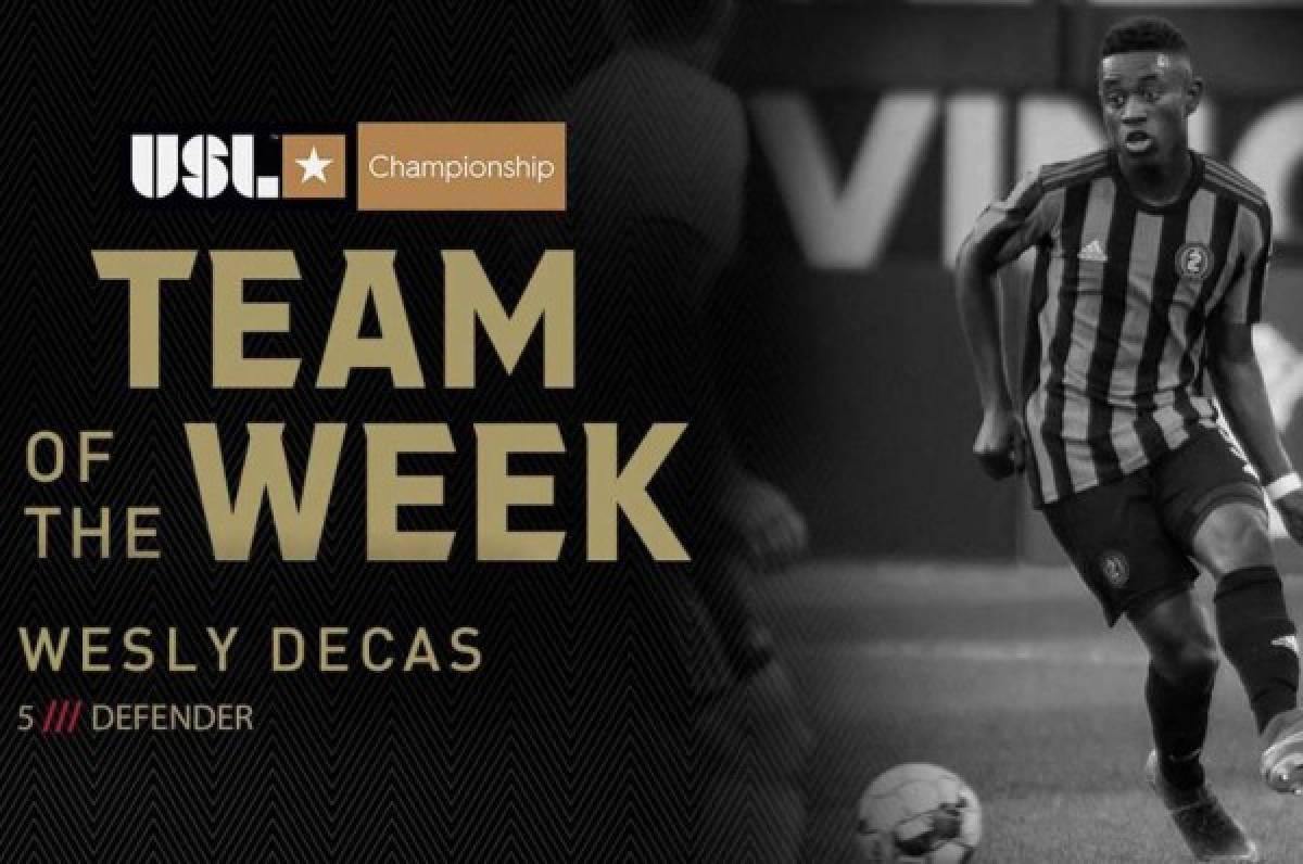 Wesly Decas elegido en el equipo de la semana de la USL Championschip
