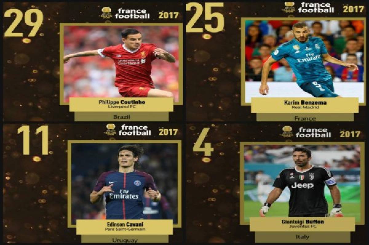 Así quedaron las posiciones de los jugadores en la votación del Balón de Oro