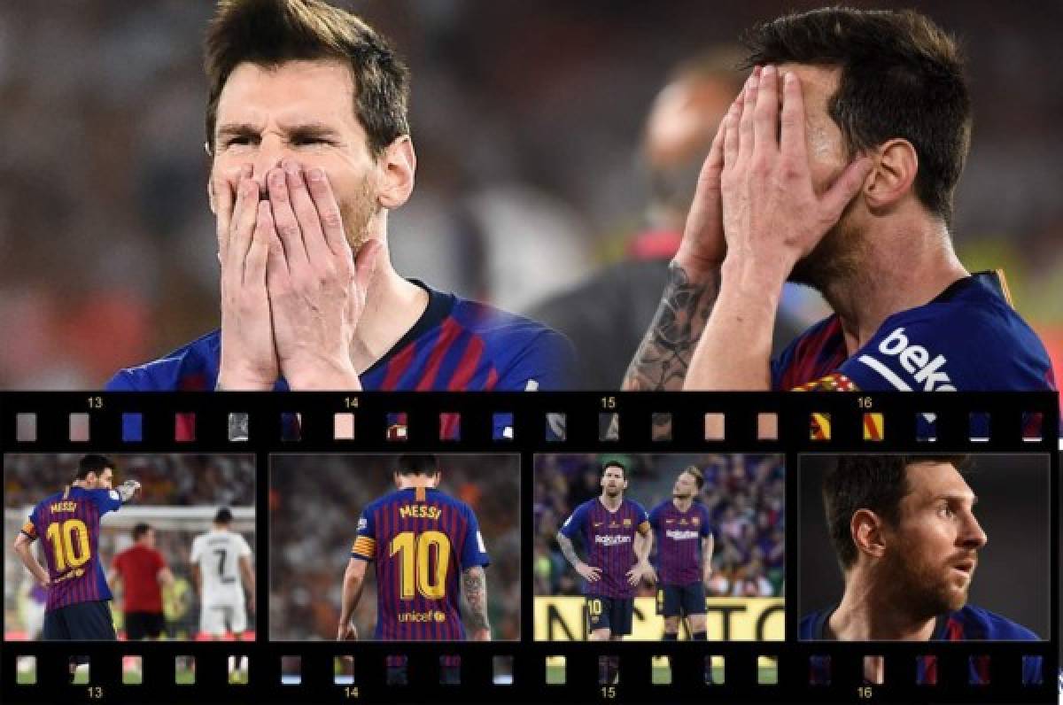 ¡Sin palabras! Así sufrió Lionel Messi la derrota contra el Valencia en Copa del Rey