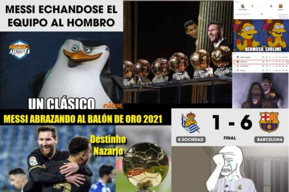 Memes: Messi es protagonista de las burlas tras la paliza de Barcelona a la Real Sociedad