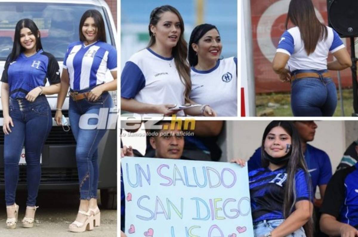 Bellas presentadoras y aficionadas deslumbraron en el estadio Olímpico para el Honduras-Panamá