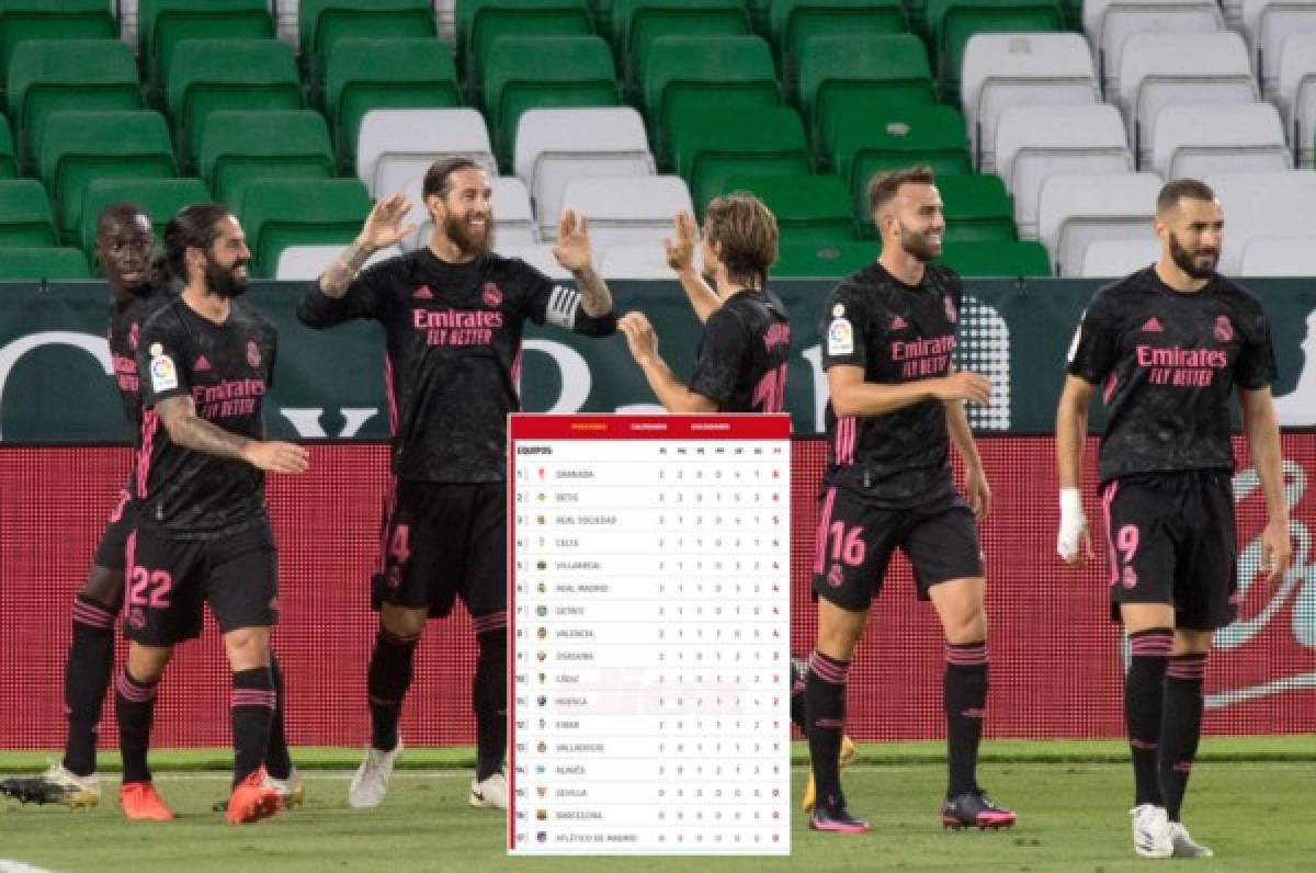 Así quedó la tabla de posiciones de la liga española tras el sufrido triunfo del Real Madrid ante Betis