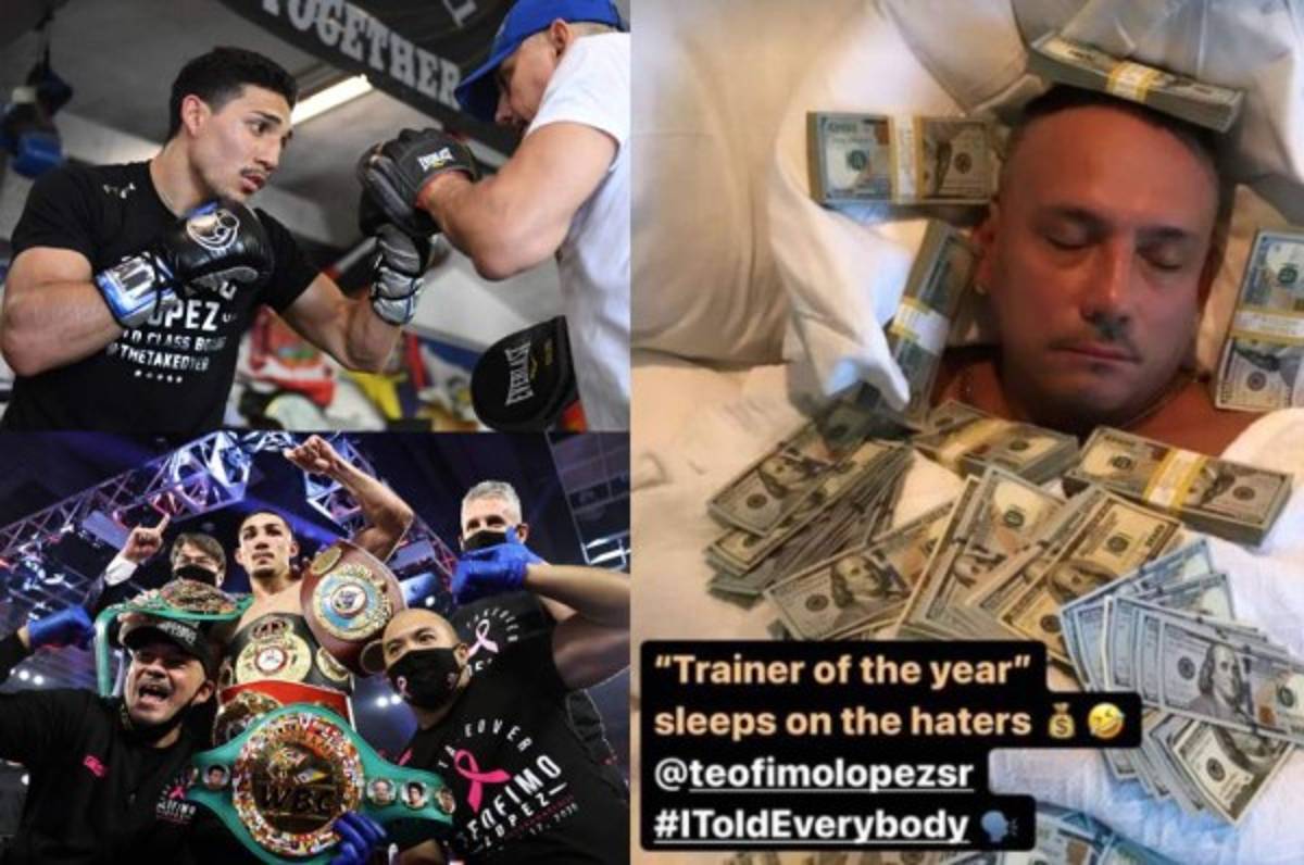 La controversial imagen de Teófimo López mientras dormía con fajos de dólares