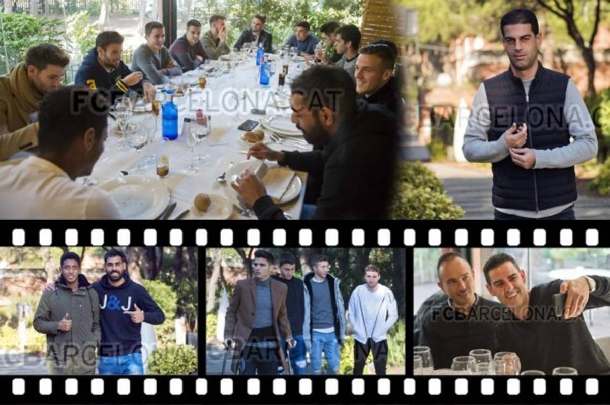 Así fue la cena de Navidad del Barcelona donde participó Choco Lozano