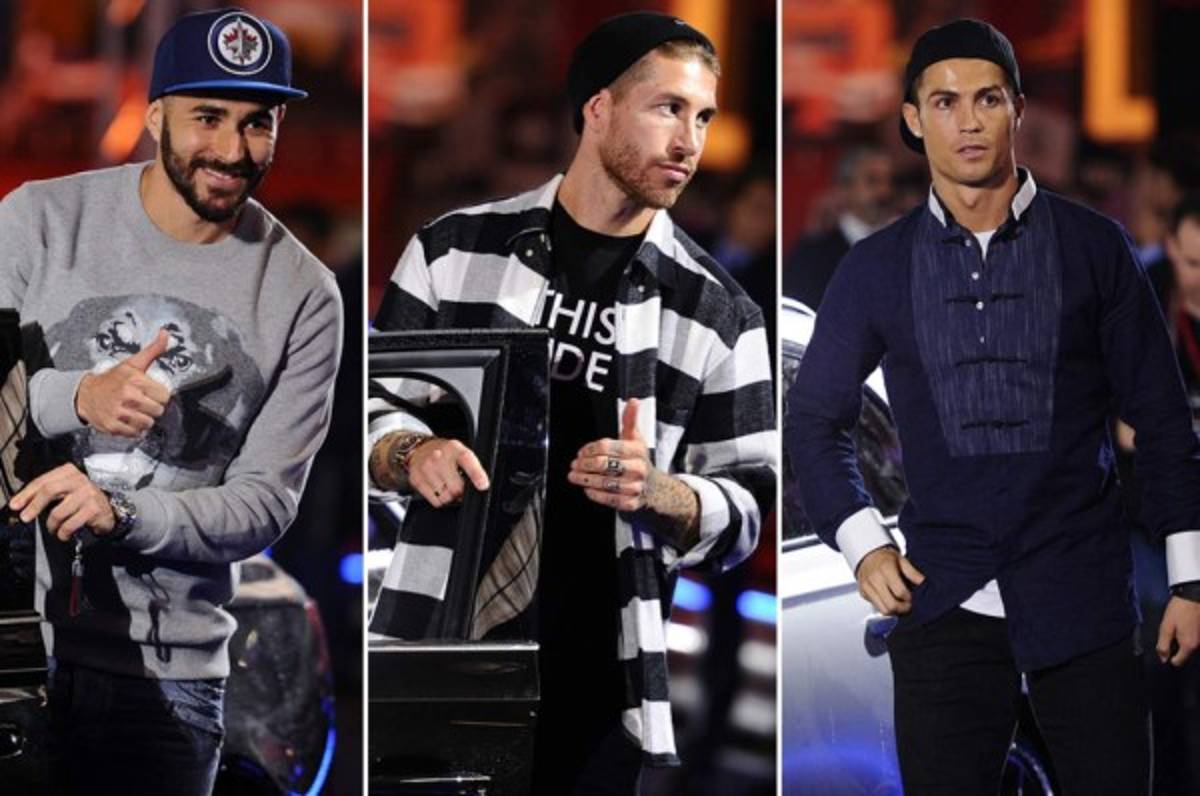 Los llamativos looks que usaron jugadores del Real Madrid para recoger sus Audis
