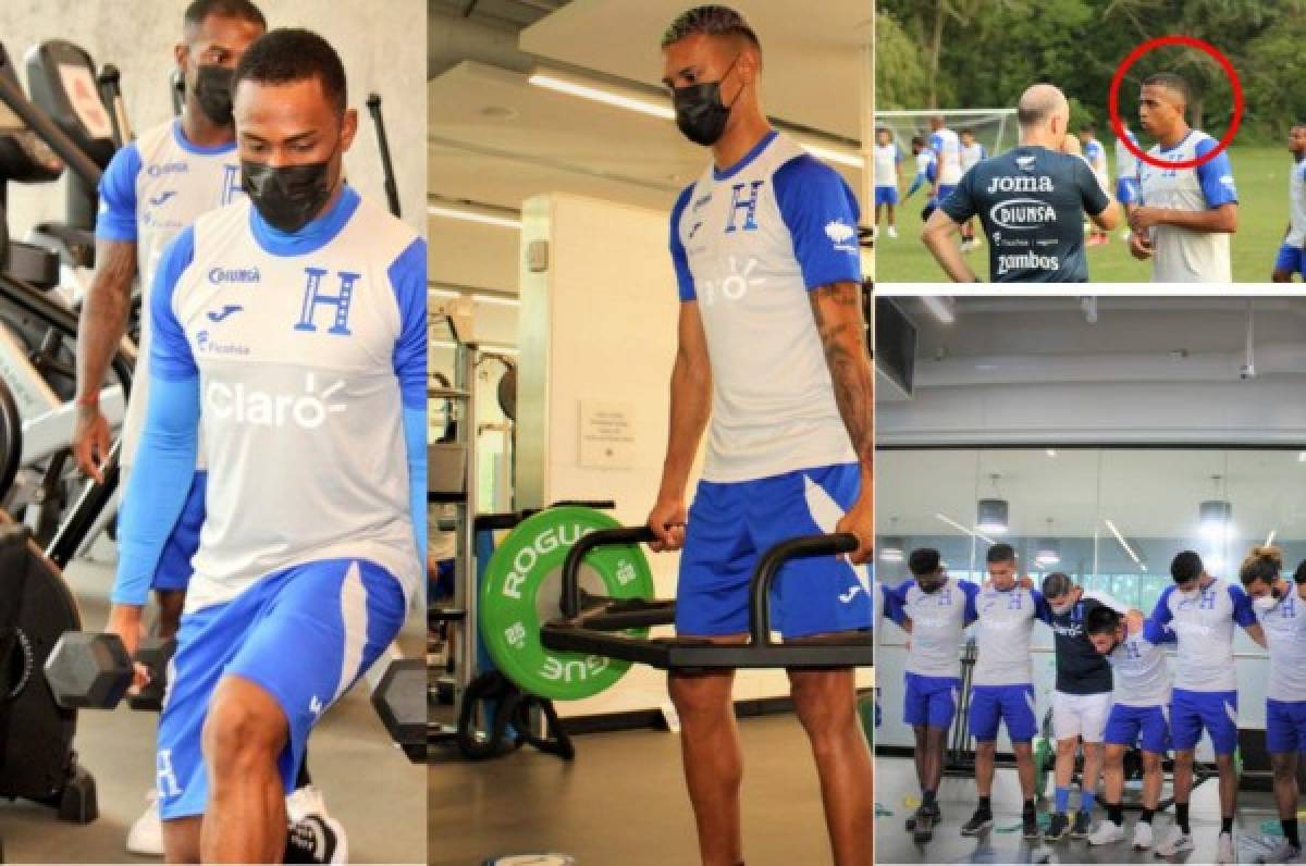 El líder de la oración y el detallazo en el 'look' de Rivas: Honduras entrenó en el gimnasio dos días antes de enfrentarse a Canadá