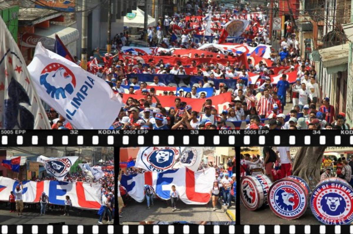 ¡AMBIENTAZO! La Ultra Fiel y su recorrido al estadio Nacional previo al Olimpia-Motagua