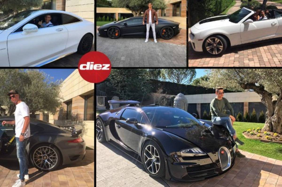 ¡Impresionante! La lujosa colección de autos que tiene Cristiano Ronaldo