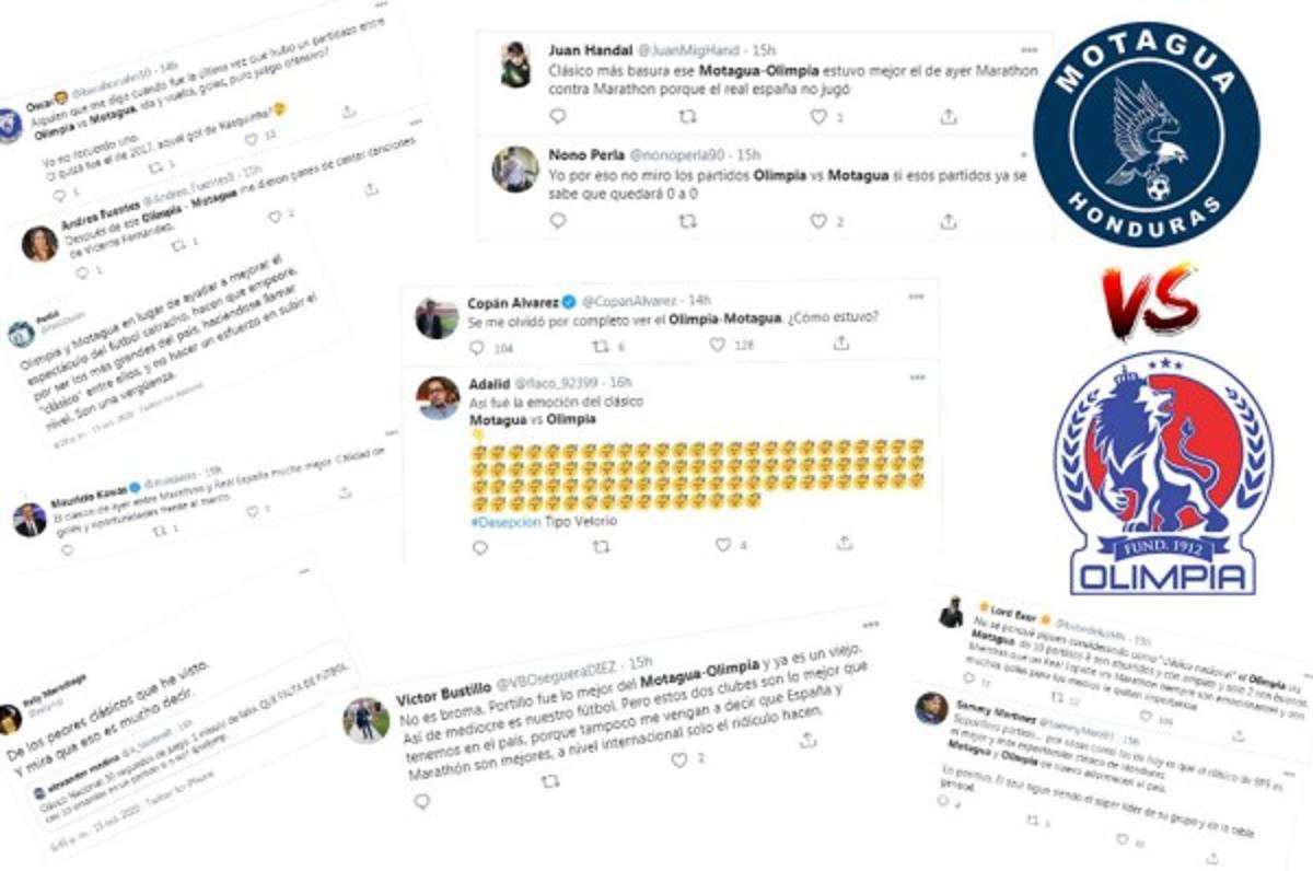 'Se volvió costumbre; clásico sueño': afición y periodistas lanzan duras críticas al pobre juego Olimpia-Motagua