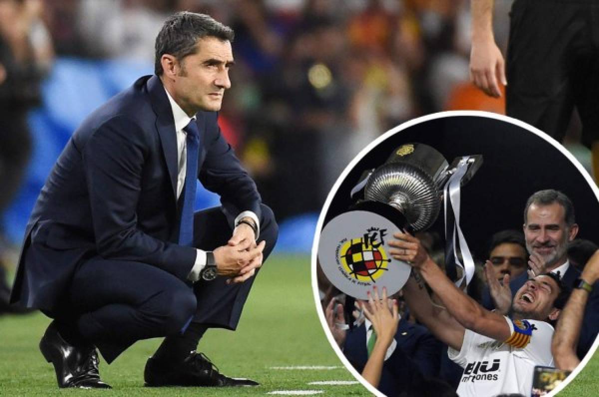 Ernesto Valverde y su tensa conferencia tras perder la Copa del Rey ante Valencia
