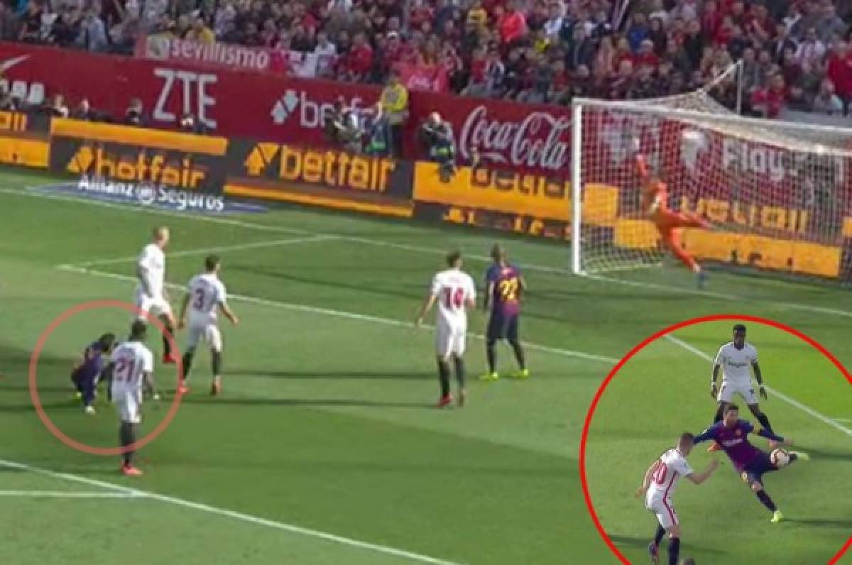 Brutal: Messi anota golazo al Sevilla en el Sánchez Pizjuán