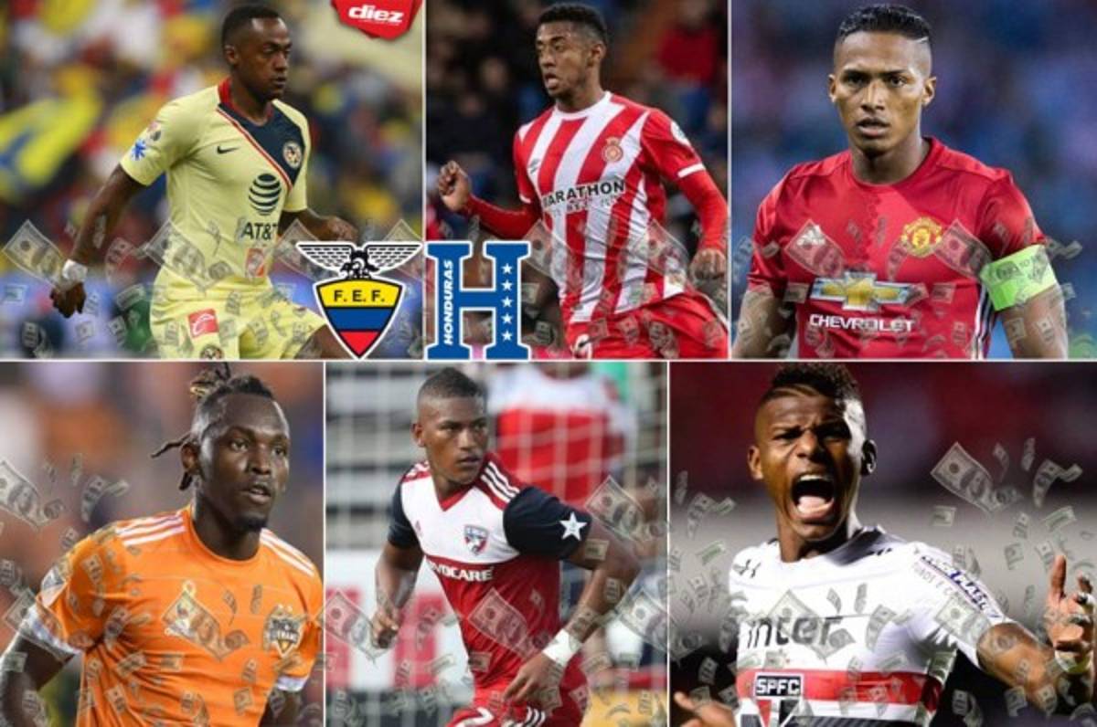 TOP 15: Los jugadores más caros de la Selección de Honduras y Ecuador