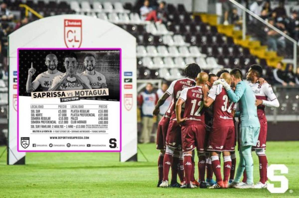 Saprissa establece precios para la final de ida ante Motagua en la Liga Concacaf