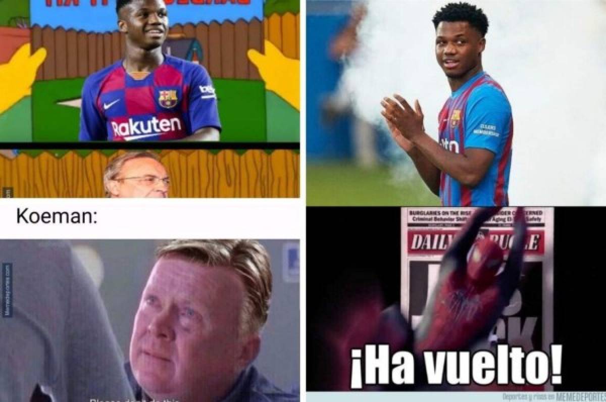 Los crueles memes del regreso de Ansu Fati en la goleada del Barcelona ante el Levante