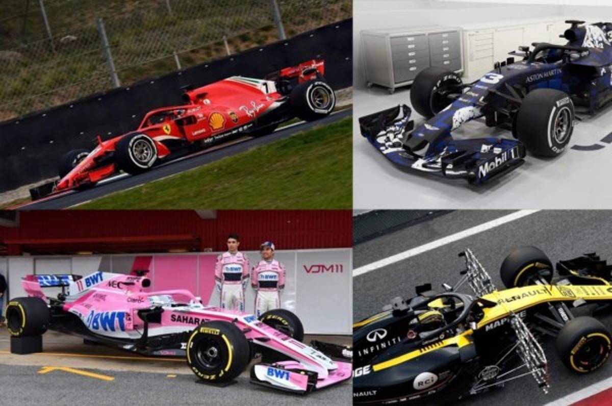 Los nuevos diseños de los autos de la Fórmula 1 para la temporada 2018