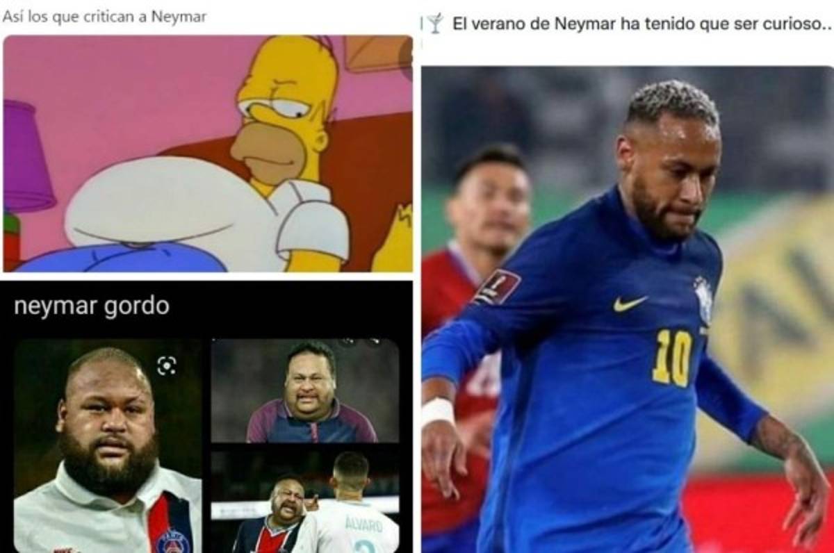 Vuelven a acusar a Neymar de estar gordo en el juego de Brasil y los memes lo despedazan