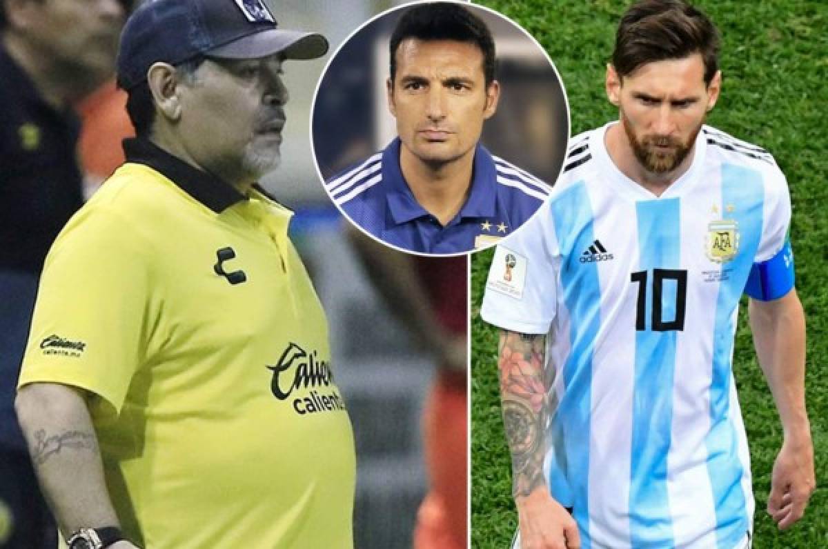 Maradona le pide a Messi que no vaya más a la selección de Argentina