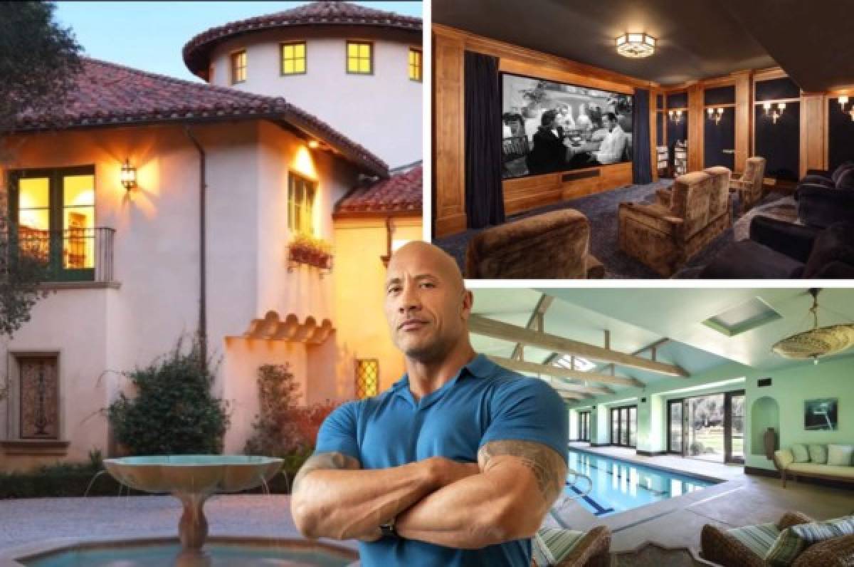 Aquí puede preparar sus próximas películas: La tremenda mansión que compró Dwayne 'The Rock' Johnson