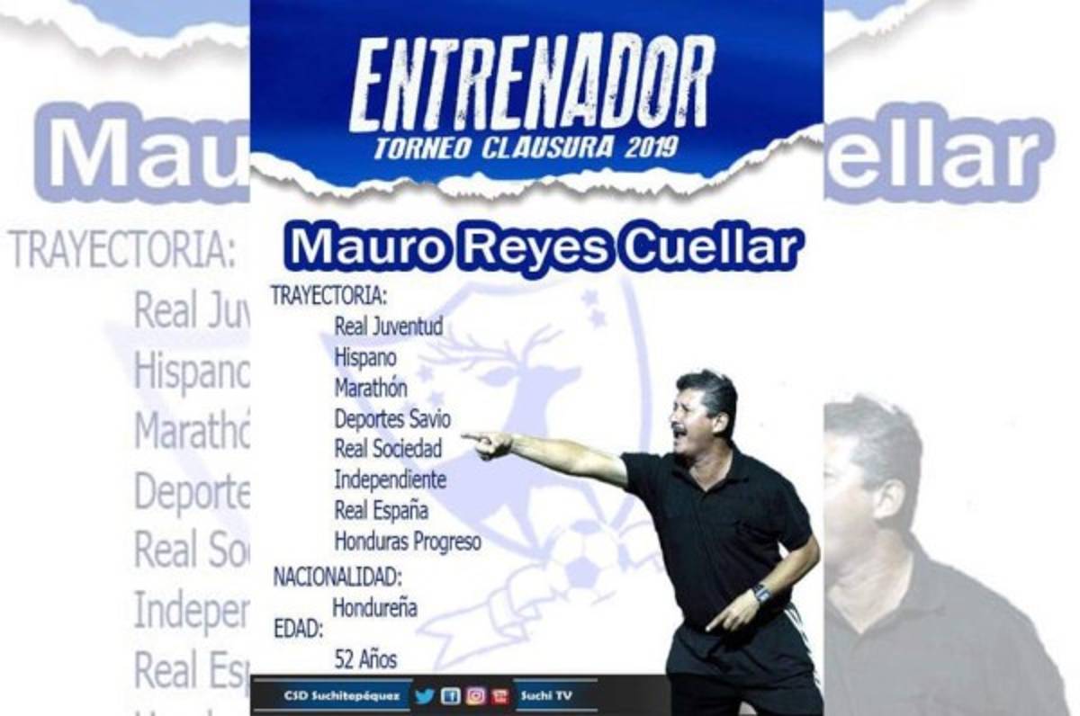 Mauro Reyes es anunciado como nuevo entrenador del Suchitepéquez de Guatemala