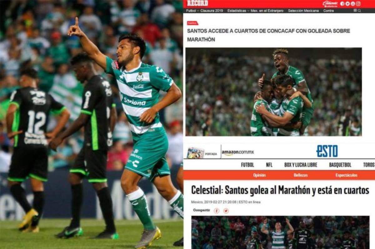 Lo que dice la prensa mexicana sobre la aplastante victoria de Santos ante Marathón