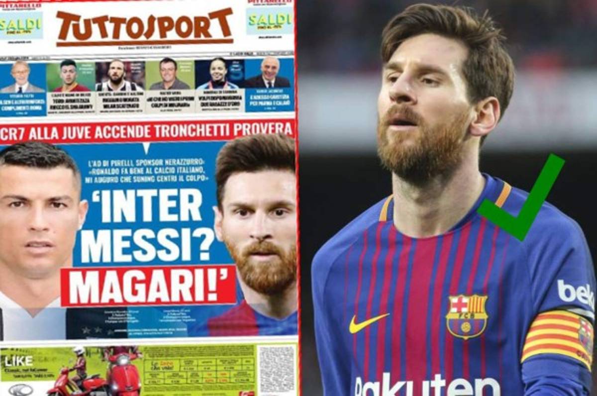 Messi podría llegar al Inter de Milán y enfrentar a Cristiano Ronaldo