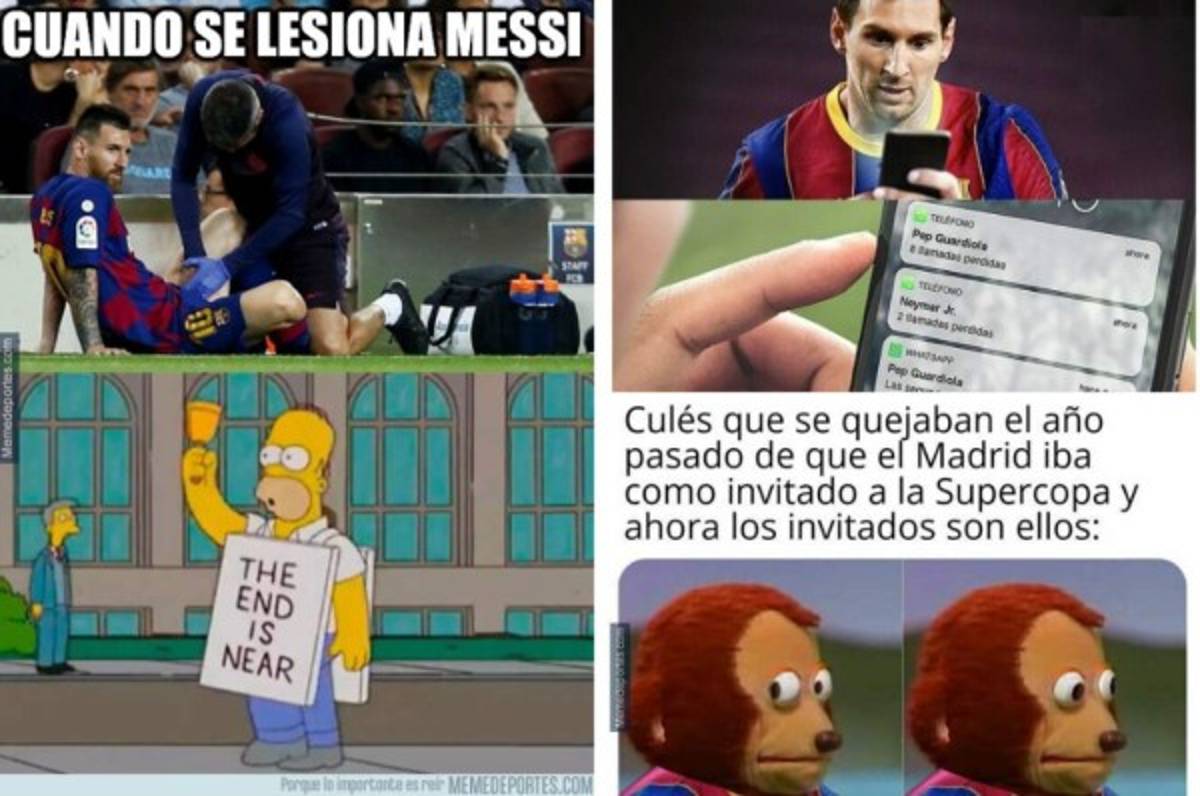 Messi, protagonista de los memes tras el sufrido triunfo del Barcelona en la Supercopa española