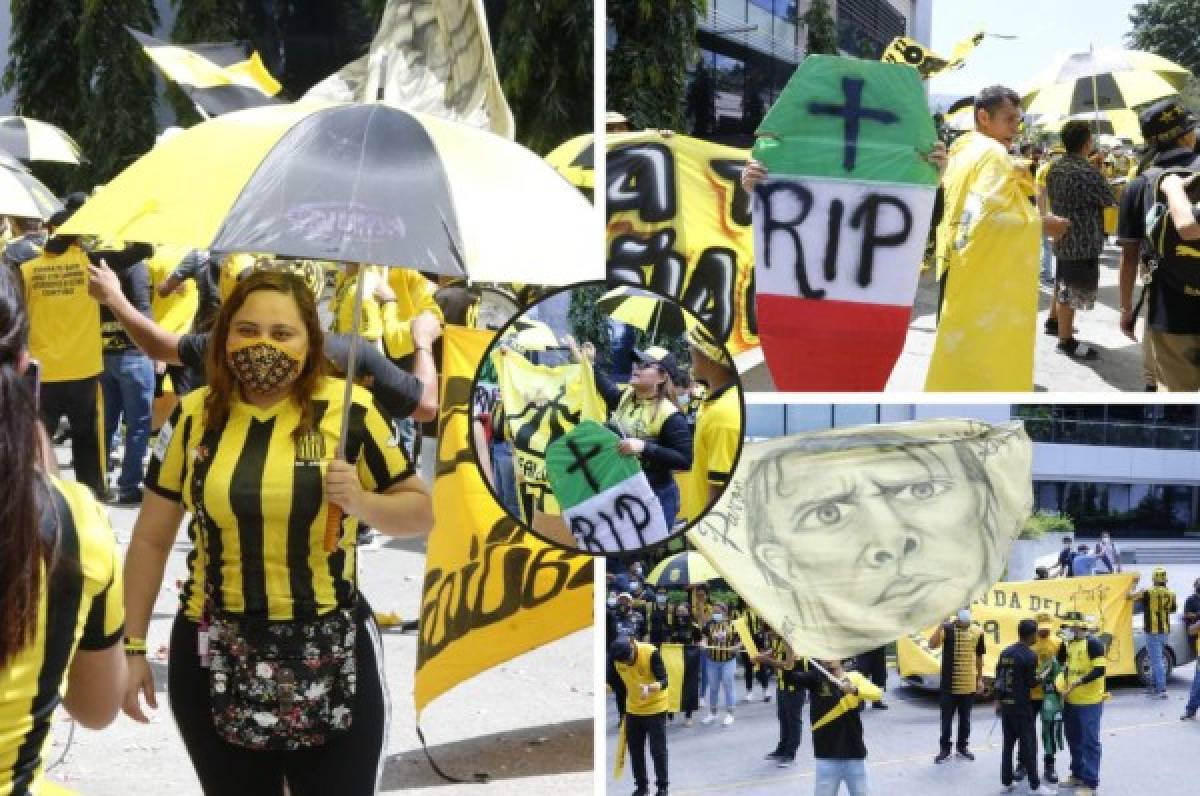 'Rip Marathón': Así fue el espectacular banderazo de los aficionados de Real España previo al Clásico