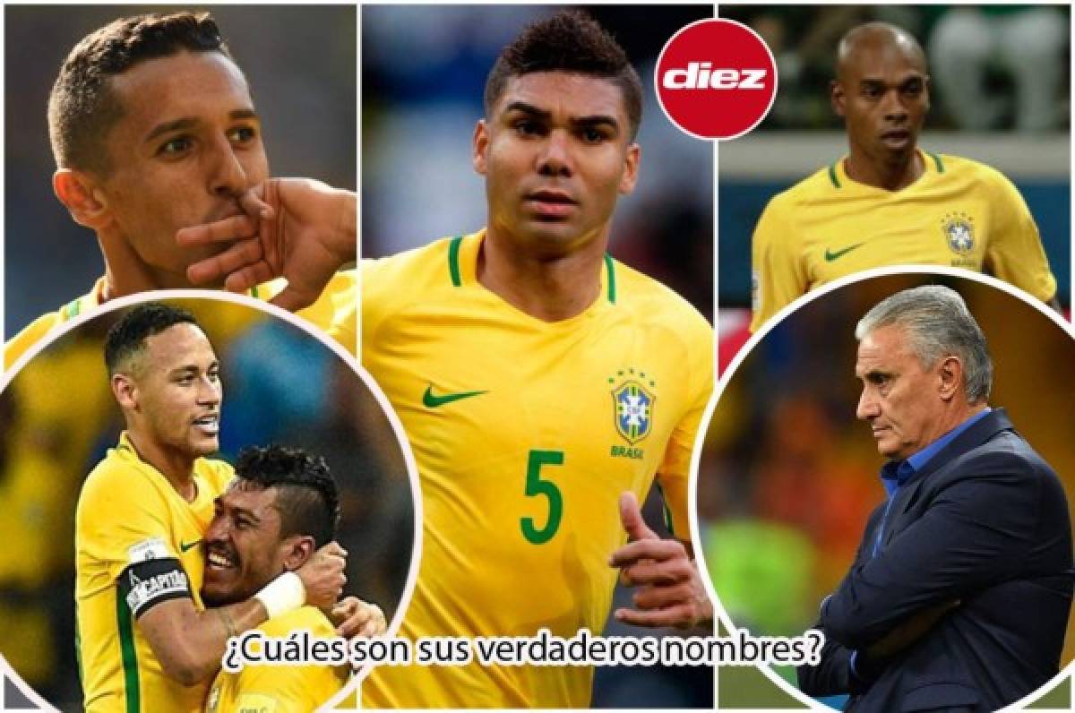 SORPRESA: Estos son los verdaderos nombres que tienen los seleccionados de Brasil