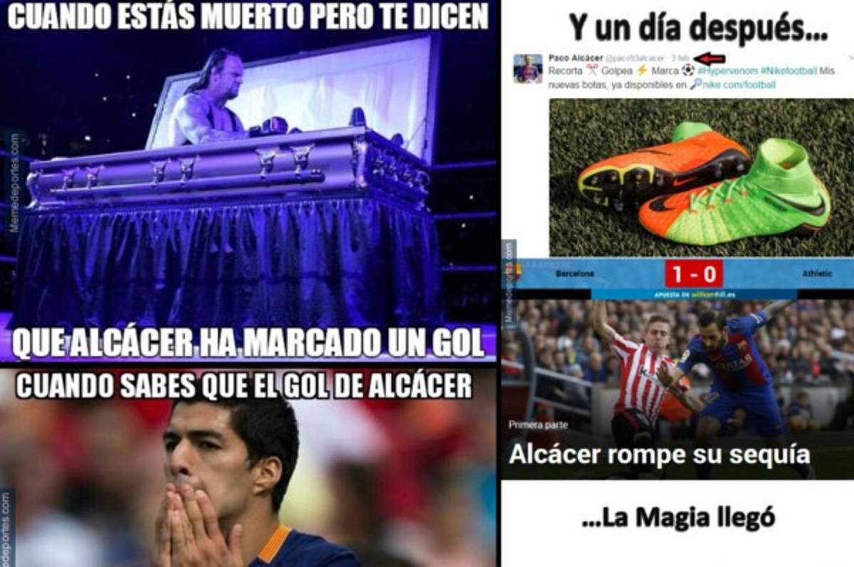 ¡Paco Alcácer, protagonista de crueles memes por su gol!