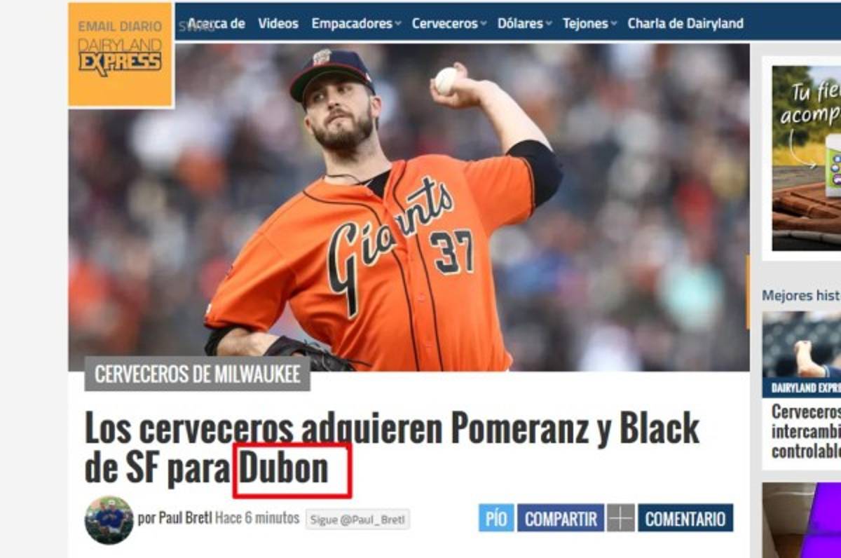 La prensa de EUA hace eco del traspaso de Mauricio Dubón a Giants