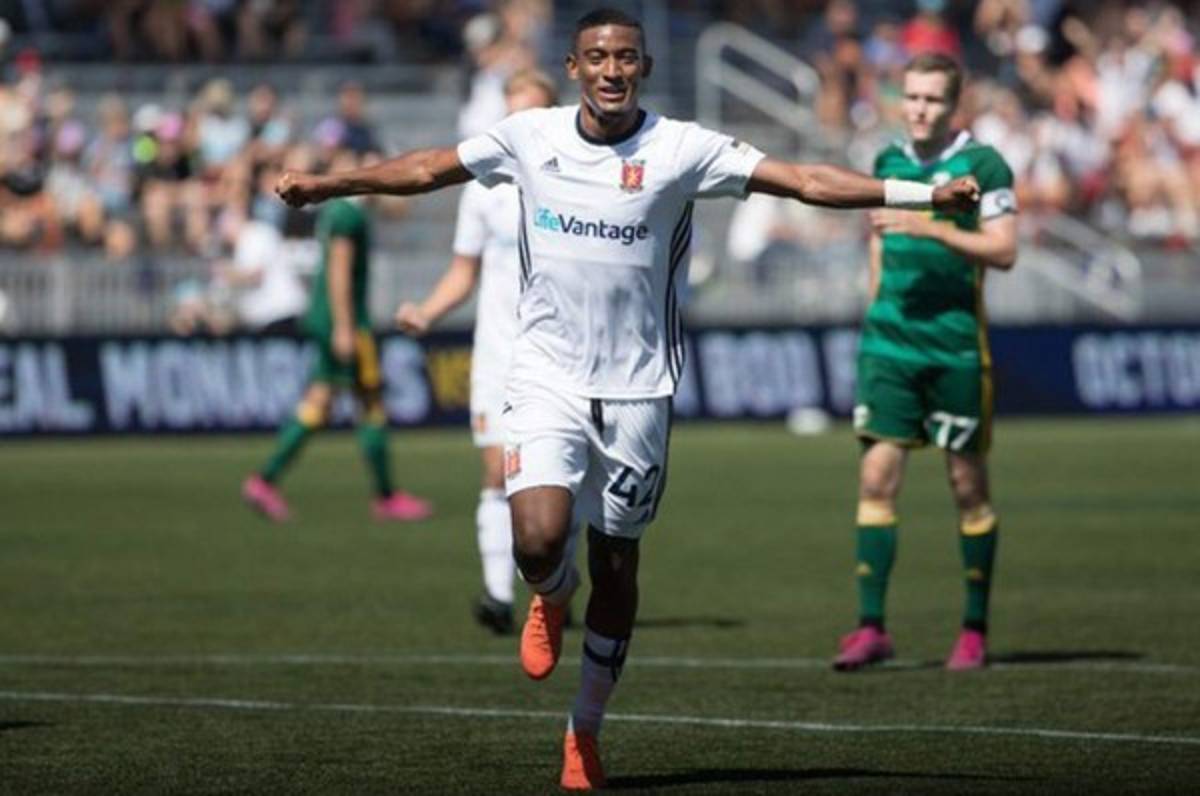 Douglas Martínez llega a su gol 16 con el Real Monarchs de los Estados Unidos