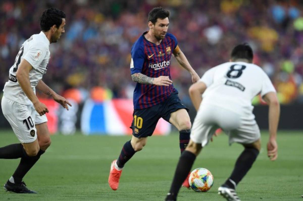 ¡Sin palabras! Así sufrió Lionel Messi la derrota contra el Valencia en Copa del Rey