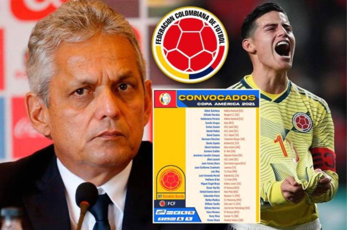 OFICIAL: Rueda se cargó a James Rodríguez; la sorpresiva convocatoria de Colombia para la Copa América 2021  