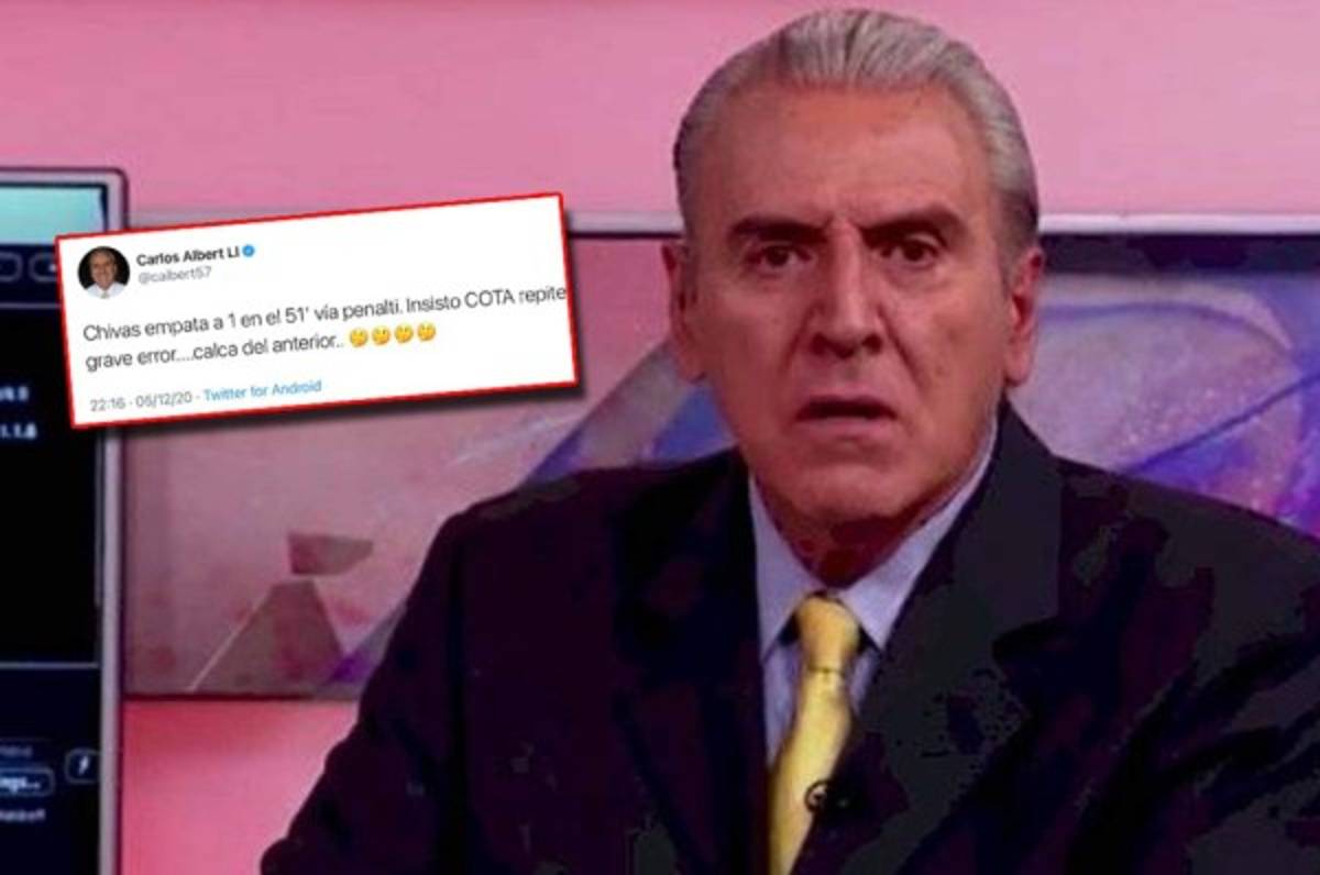 El tremendo fallo de Carlos Albert: estaba comentando la repetición del León-Chivas y sufre burlas