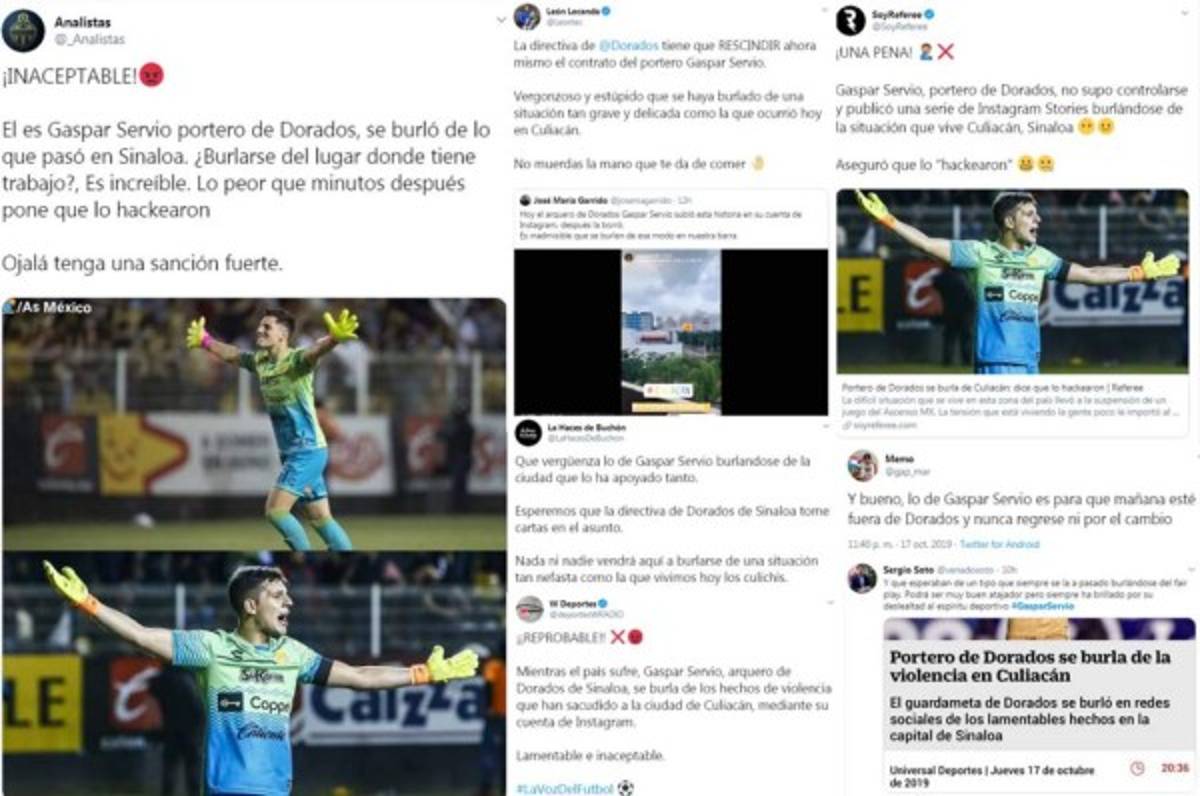 Lo que dicen en redes sociales de Gaspar Servio tras su polémico vídeo en Culiacán: 'Futbolista sin cerebro' 