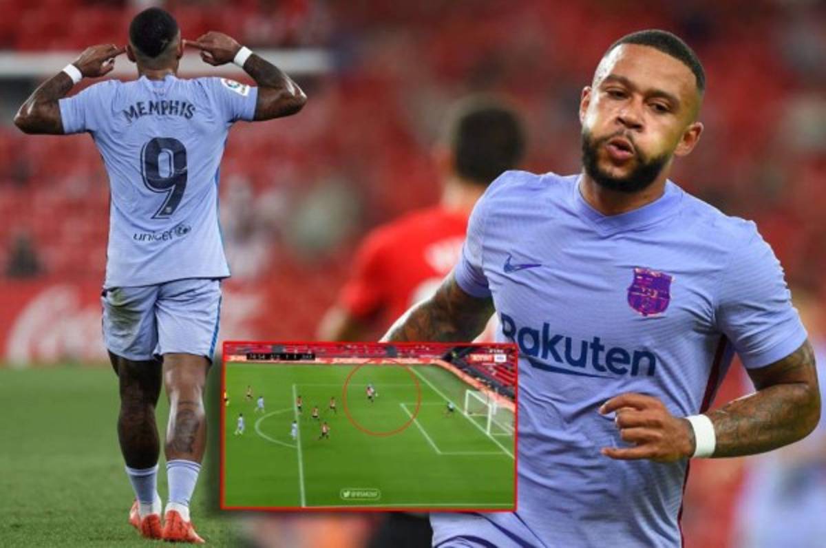 ¡Tremendo bombazo! Brutal primer gol oficial de Memphis Depay con el Barcelona en La Liga española