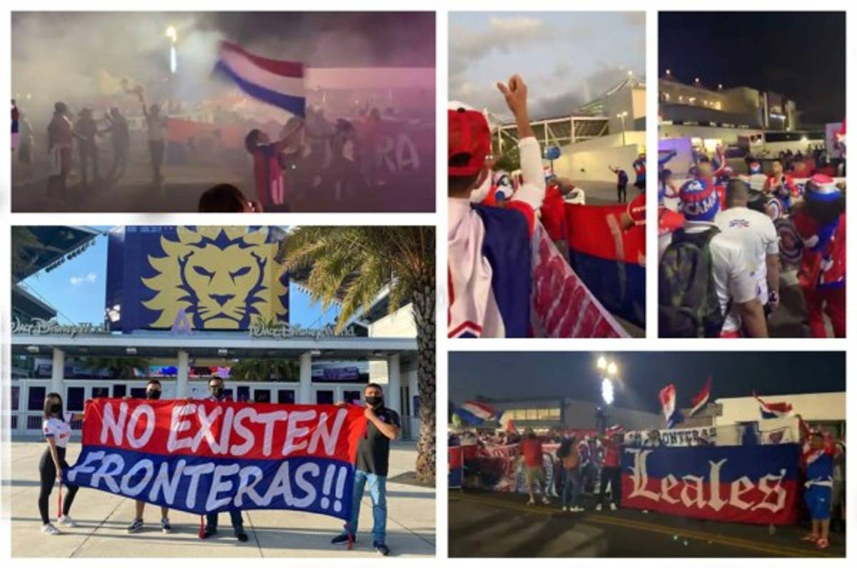 ¡Espectacular banderazo! Afición del Olimpia visitó las afueras del Exploria Stadium para alentar a su equipo