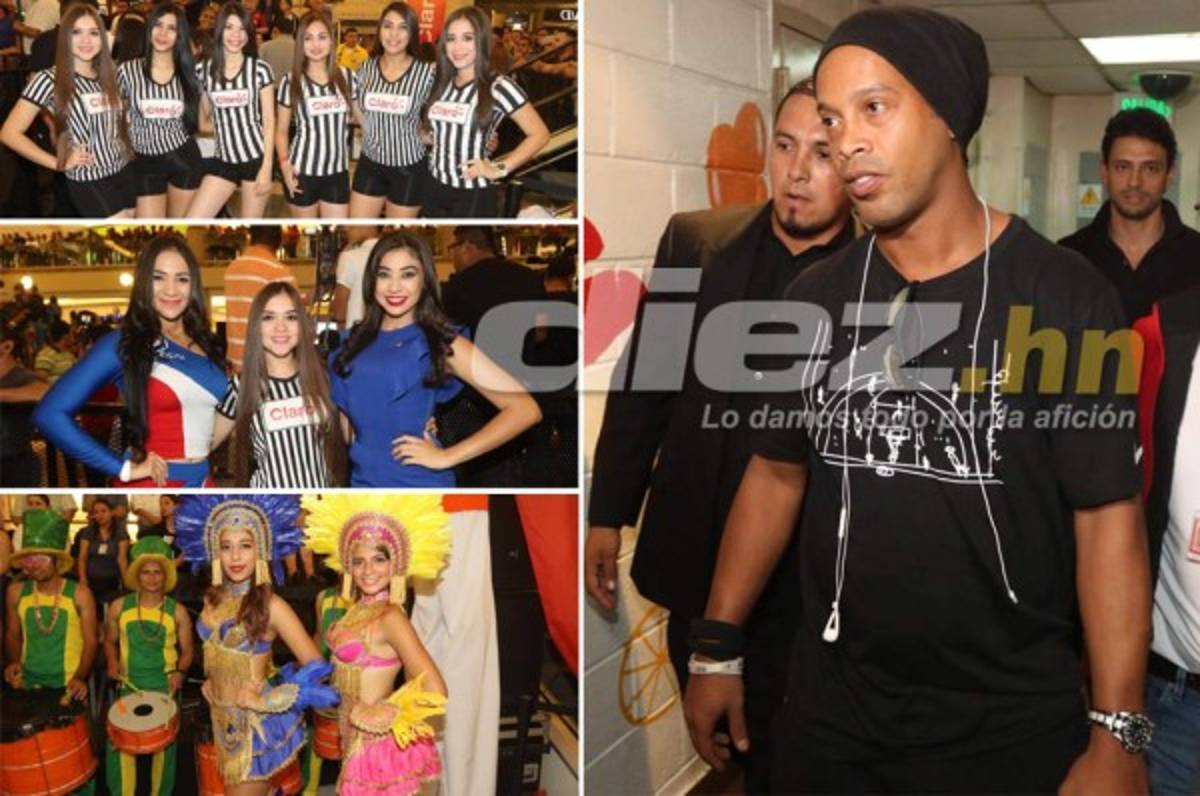 Las hermosas chicas que adornan llegada de Ronaldinho a Honduras