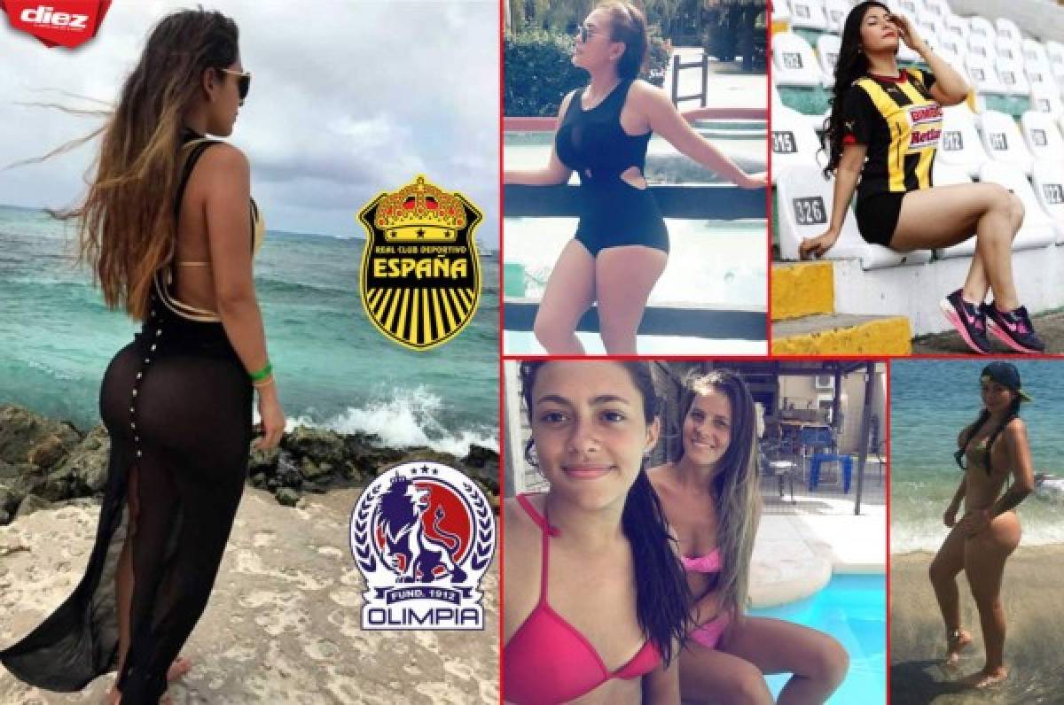 Las bellas novias y esposas de los jugadores del Real España y Olimpia