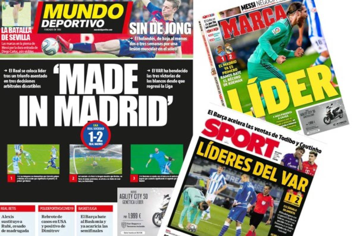 ¡Picantes titulares! Prensa catalana explota tras el polémico triunfo y liderato del Real Madrid