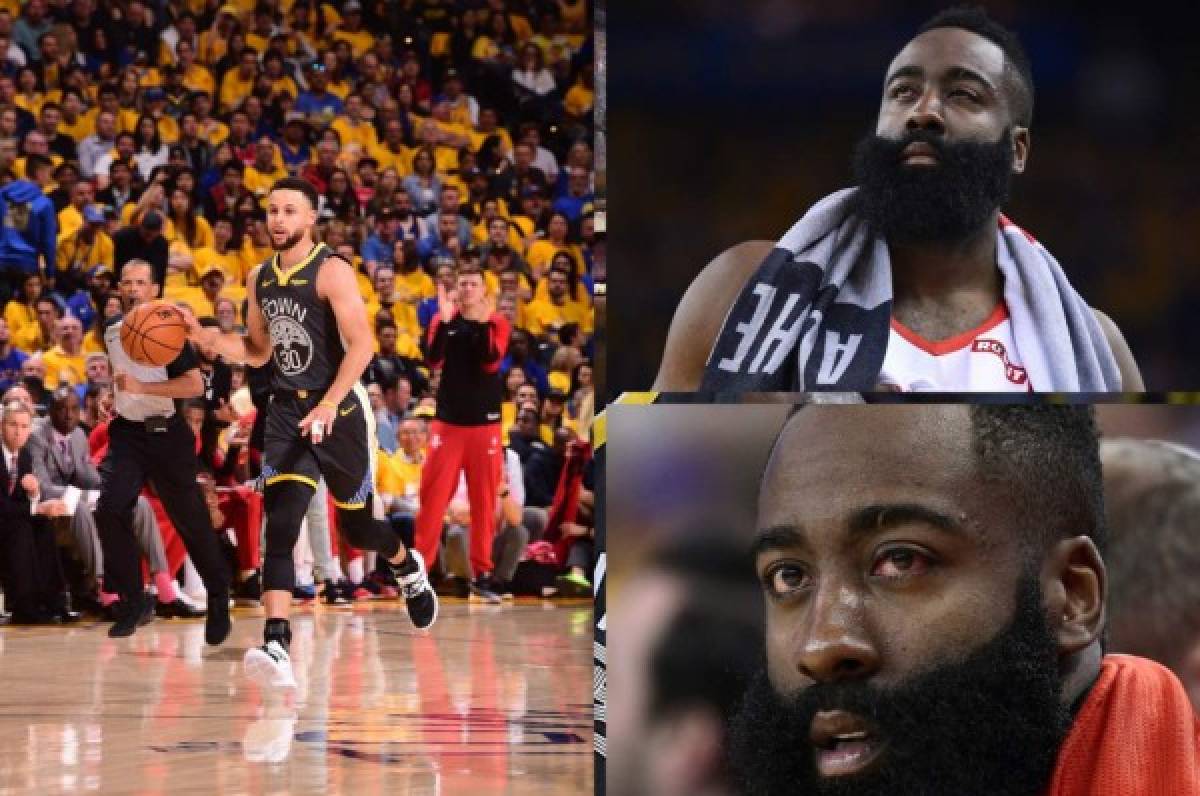 Stephen Curry jugó con dedo lesionado; James Harden con golpe en ojo