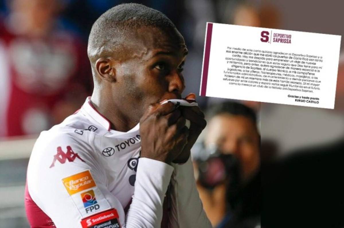 El hondureño Rubilio Castillo se despide del Saprissa con emotiva carta